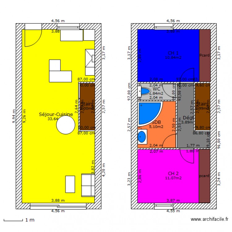 T3 70m2 meublé. Plan de 0 pièce et 0 m2