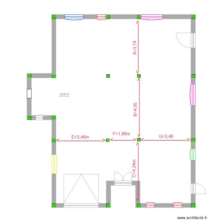 plan fondation b. Plan de 0 pièce et 0 m2