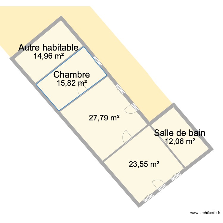 la cour marigny. Plan de 11 pièces et 187 m2