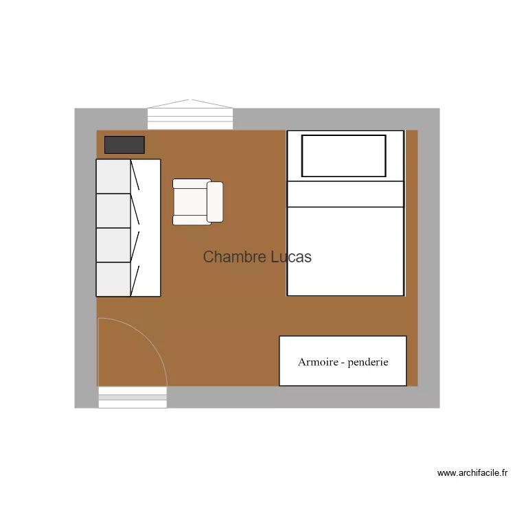 Chambre 12 m2 LM BIS. Plan de Chambre 12 m2 LM BIS. Plan de