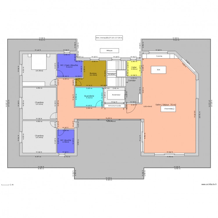 Projet Reconvilier - attique. Plan de 0 pièce et 0 m2