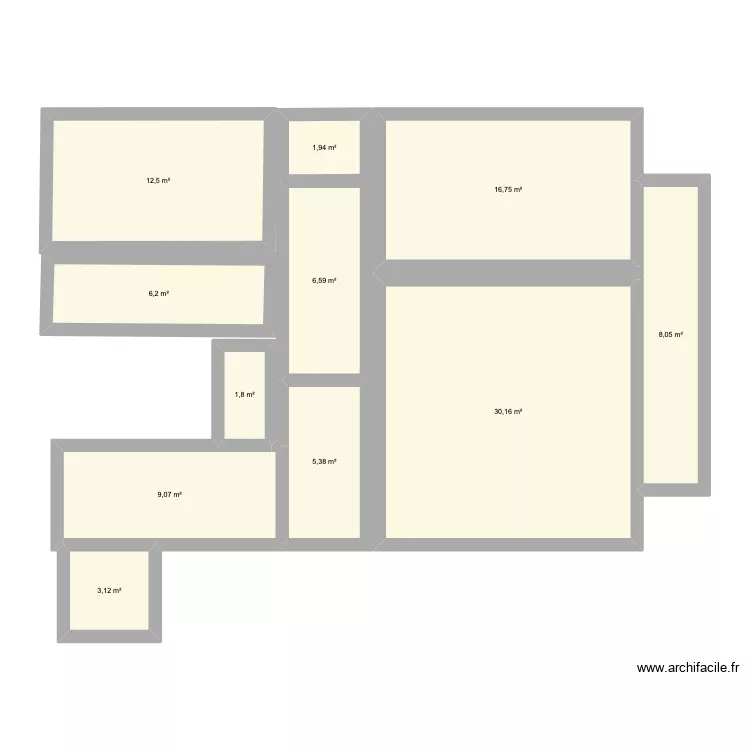 Plan 1 Sceaux 3eme etage. Plan de 