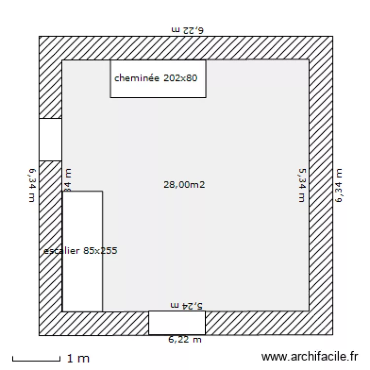 appartement sud RDC. Plan de 
