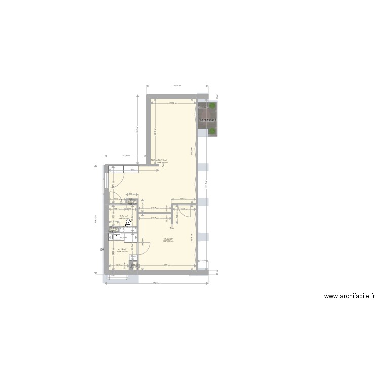 Morland. Plan de 7 pièces et 51 m2