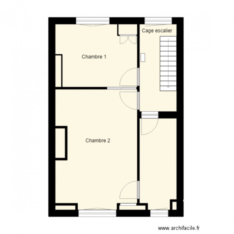 Troisième étage 2. Plan de 10 pièces et 50 m2
