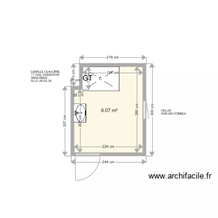 LEMILLE CLAUDINE . Plan de 