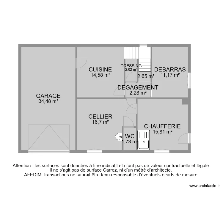 BI 8158 SOUS SOL. Plan de 