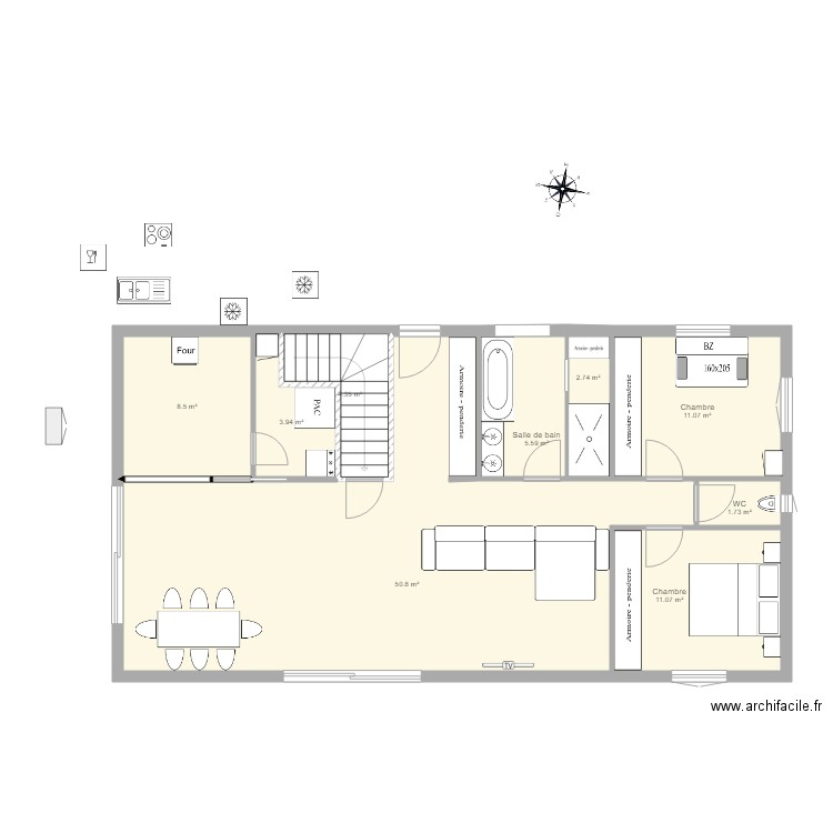 Maison FHC. Plan de 0 pièce et 0 m2