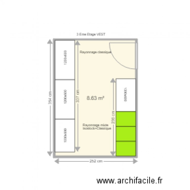 GHICL 3eme Etage VEST. Plan de 0 pièce et 0 m2