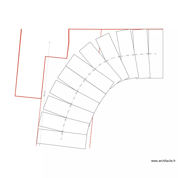 Escalier Quart de Tour. Plan de Escalier Quart de Tour. Plan de