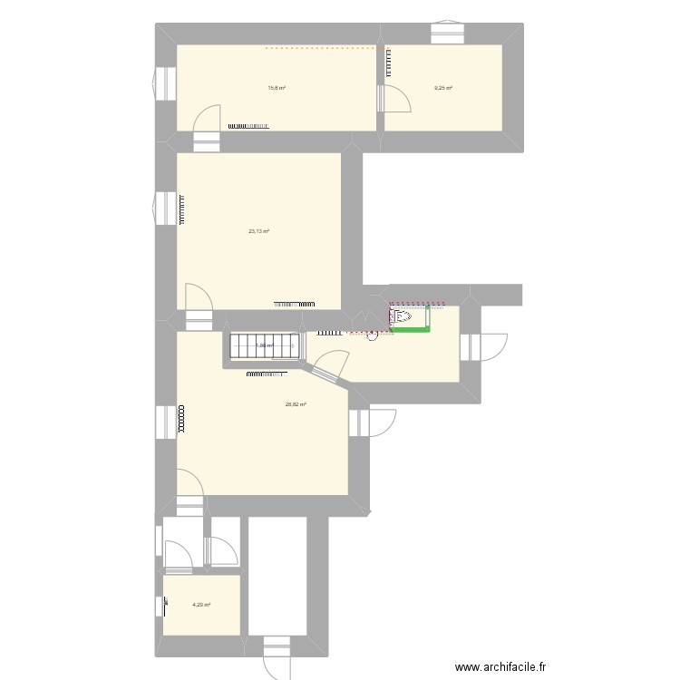 tekening huis 22 sept23. Plan de 21 pièces et 220 m2