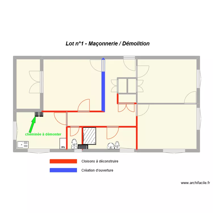 Nicollier Lot n°1 - Maçonnerie / Démolition. Plan de Nicollier Lot n°1 - Maçonnerie / Démolition. Plan de