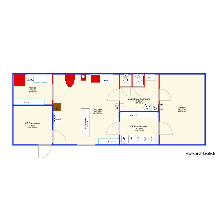 Boucherie Minerva avec meubles . Plan de 0 pièce et 0 m2