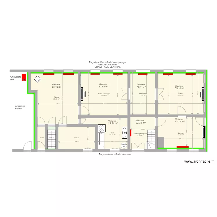 Maison LinGeff Chauff RDC1 DIM RAD. Plan de Maison LinGeff Chauff RDC1 DIM RAD. Plan de