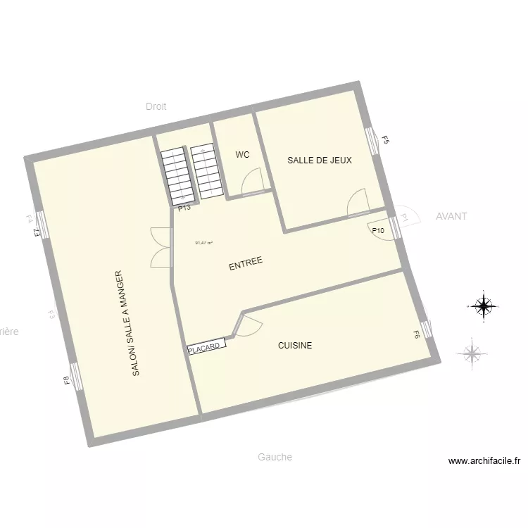 OUAKNIN RDC. Plan de 