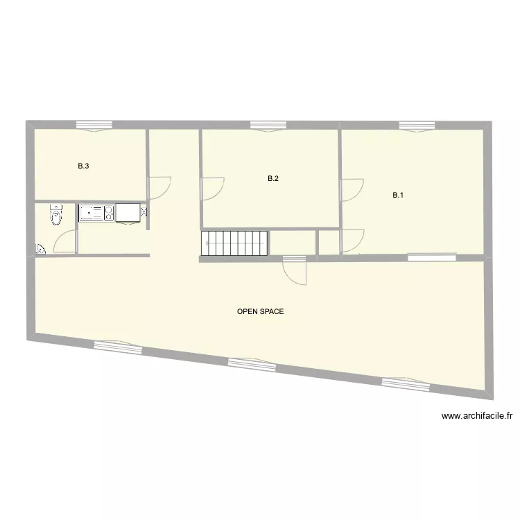 BUREAU NANTERRE PLAN PROJET. Plan de 