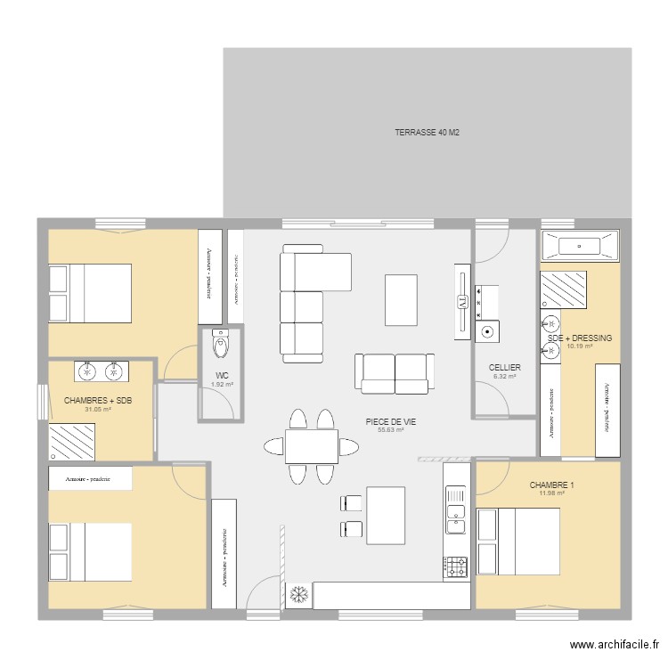 MAISON. Plan de 0 pièce et 0 m2