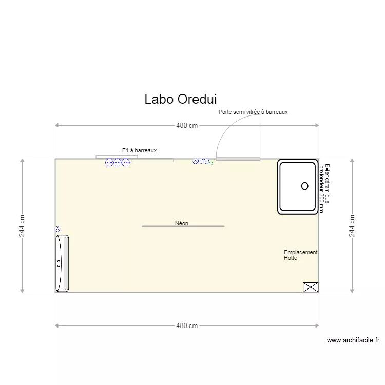 Labo Oredui. Plan de 