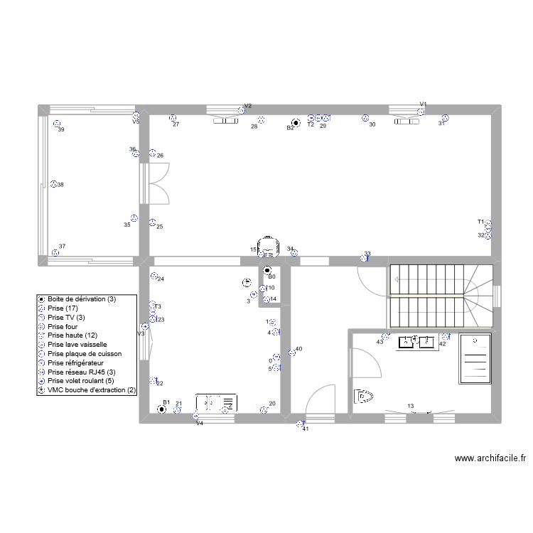 Frey Jerry & Stéphanie RdC prise de courant. Plan de 0 pièce et 0 m2