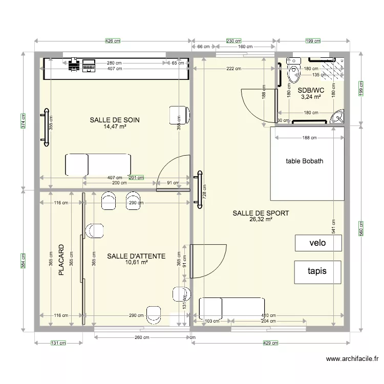 Plan FINAL implantation cabinet kine Papenoo. Plan de Plan FINAL implantation cabinet kine Papenoo. Plan de