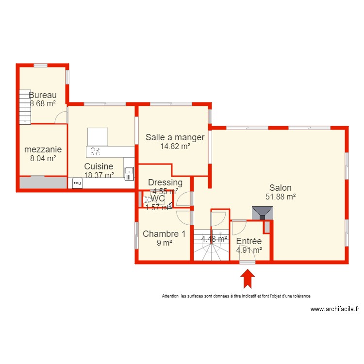 BI 6178 mezzanine non côté. Plan de 0 pièce et 0 m2