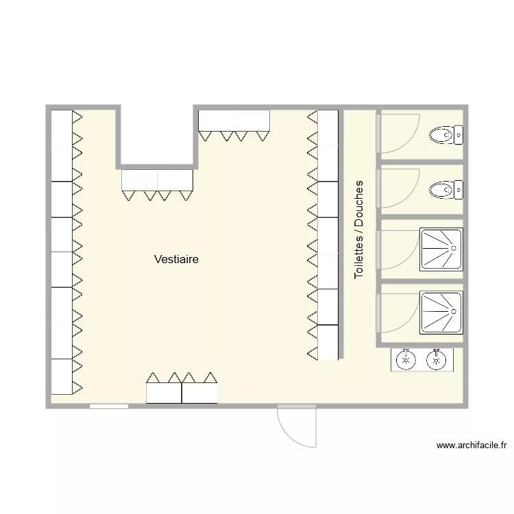 Ramp Local avant travaux. Plan de 