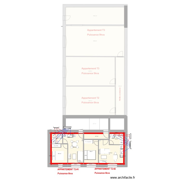 T2 Bern&eacute; Plomberie. Plan de 0 pièce et 0 m2
