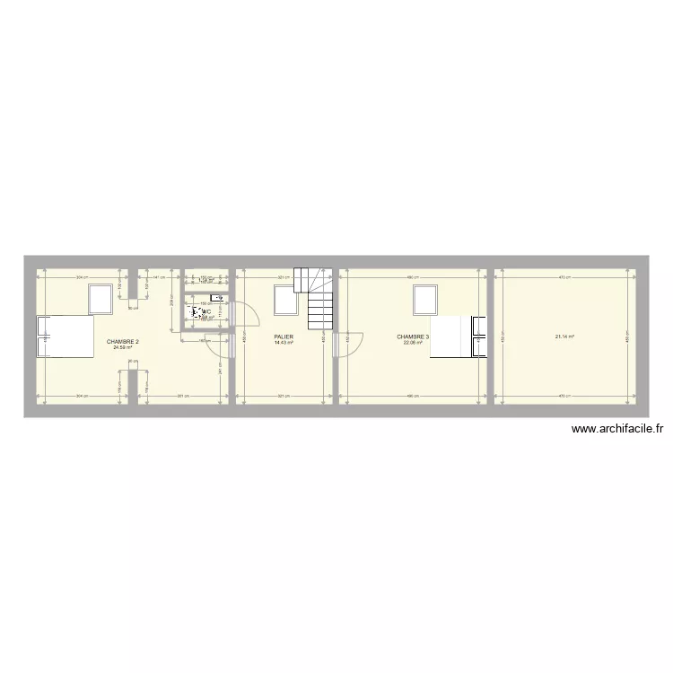 LES PLESSIS FEVRE ETAGE. Plan de 