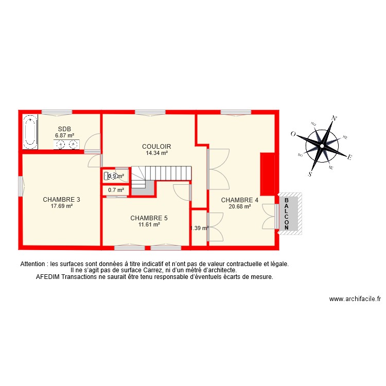 BI 5107 ETAGE  2. Plan de 0 pièce et 0 m2