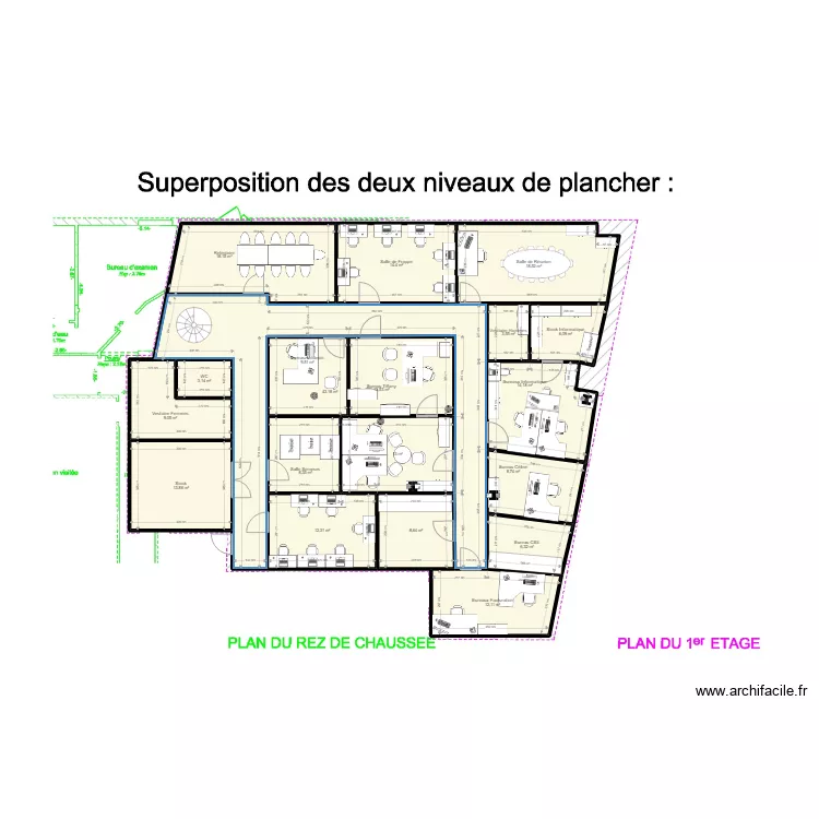Etage Montevrain. Plan de 