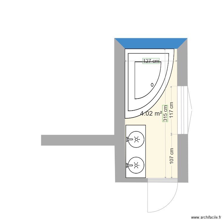 SDB 2e. Plan de 0 pièce et 0 m2