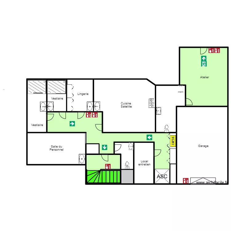 Dumont atelier . Plan de 