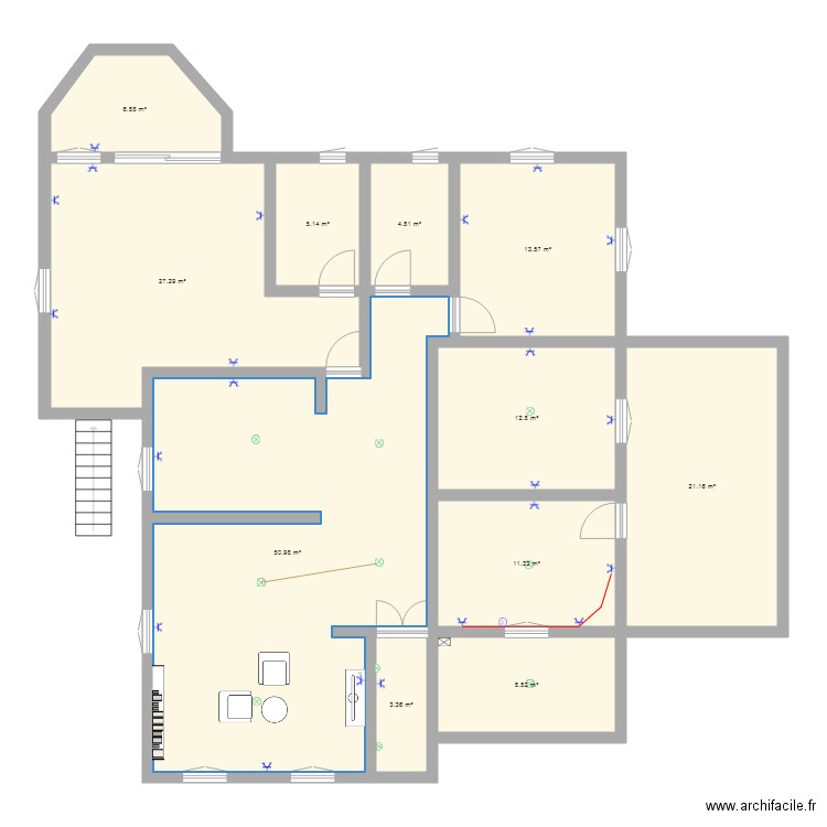 Electrique plan maison de Roosly Marcellus. Plan de 0 pièce et 0 m2