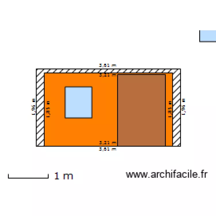 FACE AVANT ABRI DE JARDIN. Plan de 