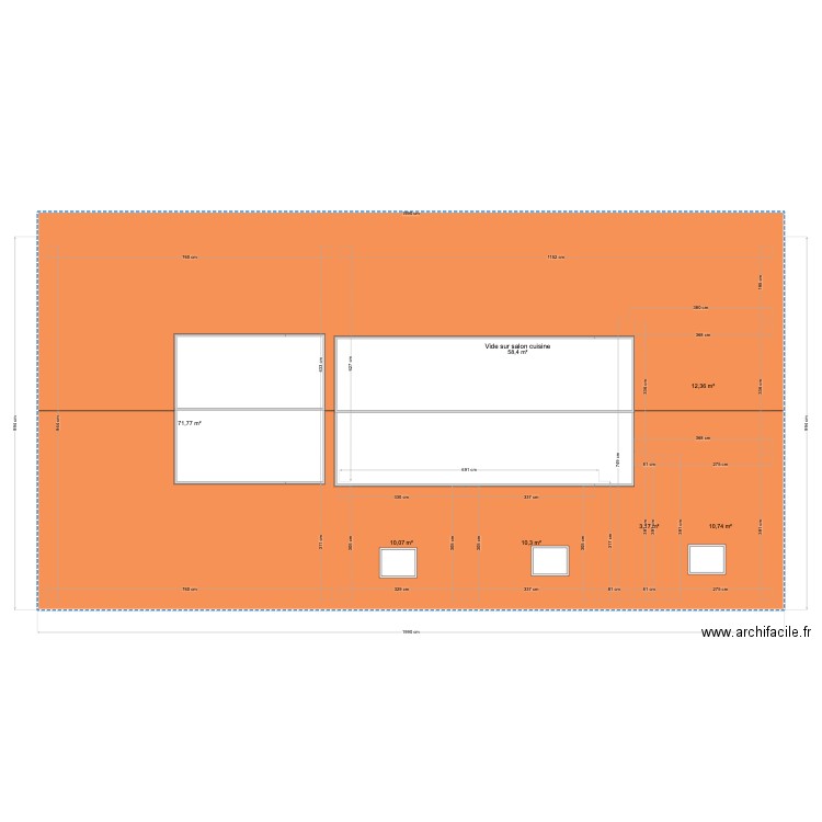 Toiture. Plan de 7 pièces et 177 m2