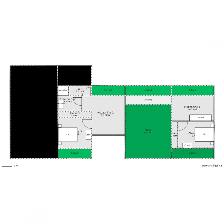 Etage. Plan de 0 pièce et 0 m2