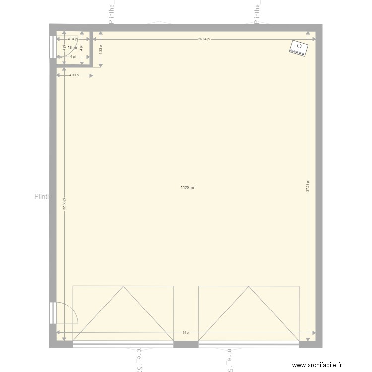 Garage. Plan de 0 pièce et 0 m2