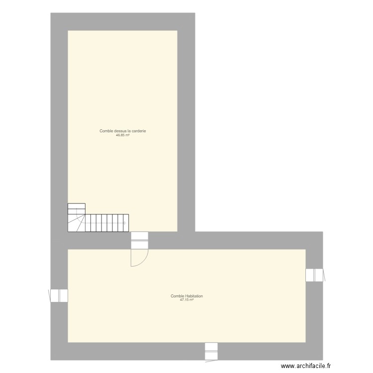 MOULIN Combles. Plan de 0 pièce et 0 m2