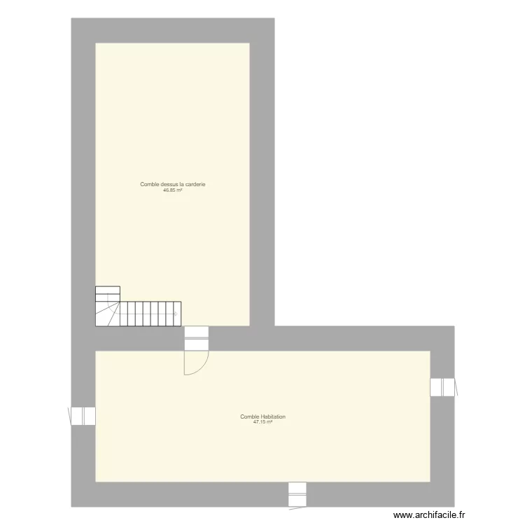 MOULIN Combles. Plan de 