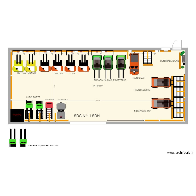 SDC  LSDH. Plan de 1 pièce et 148 m2