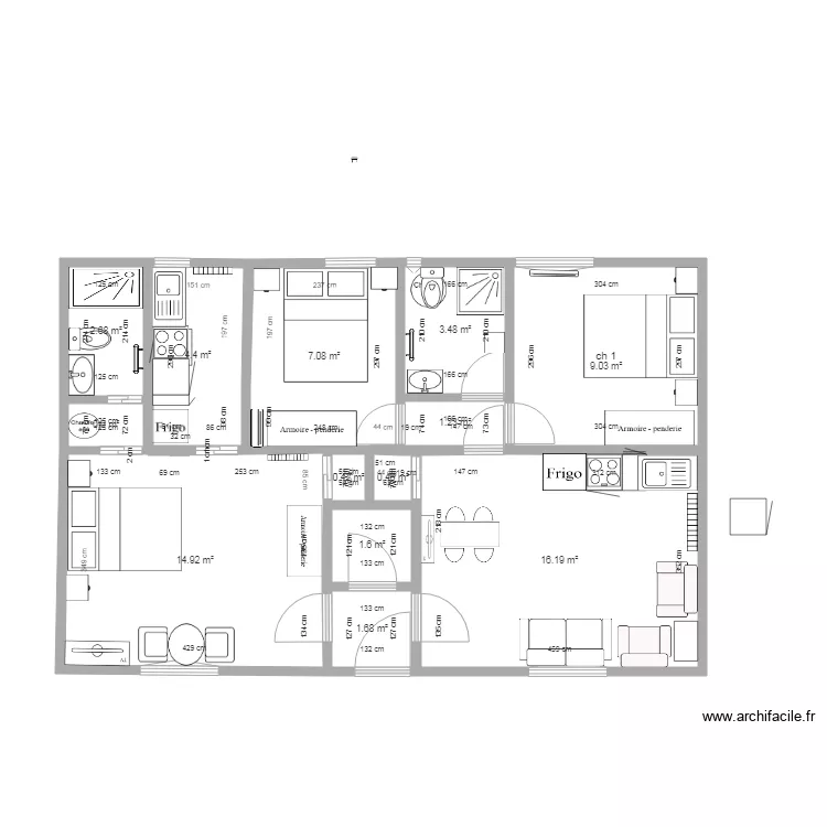 Batiment A cot&eacute; jardin dernier b. Plan de 
