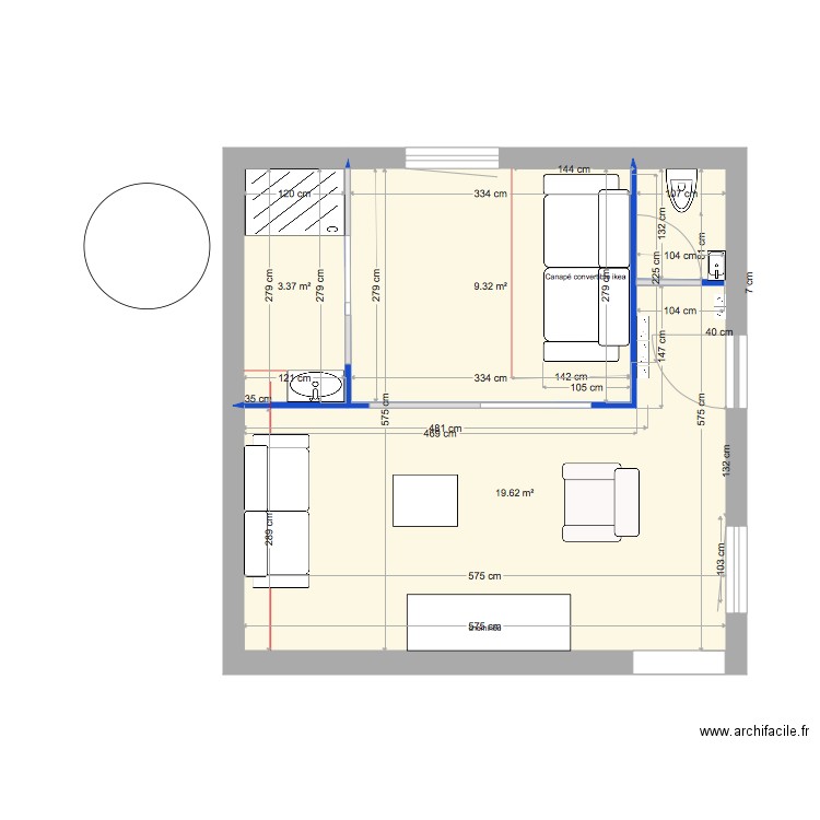 salon et sdb bis wc à part 9. Plan de 0 pièce et 0 m2