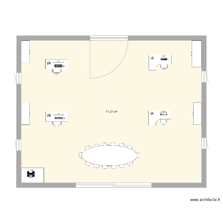 open space. Plan de 0 pièce et 0 m2