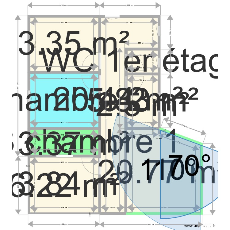 Villasen1er étage 1. Plan de 0 pièce et 0 m2