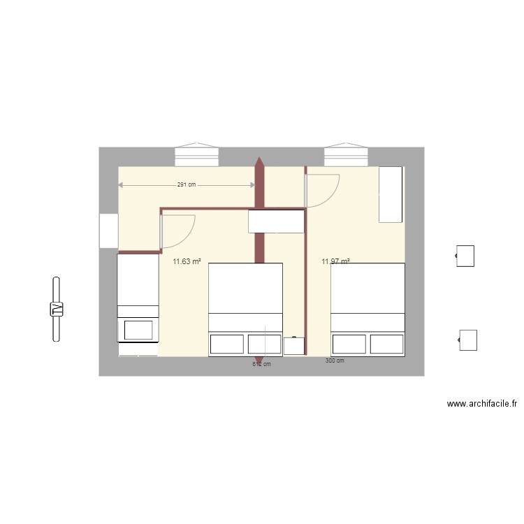 chambre chirassimont 1. Plan de 0 pièce et 0 m2