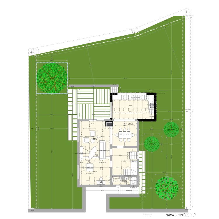 plan 1. Plan de 10 pièces et 132 m2