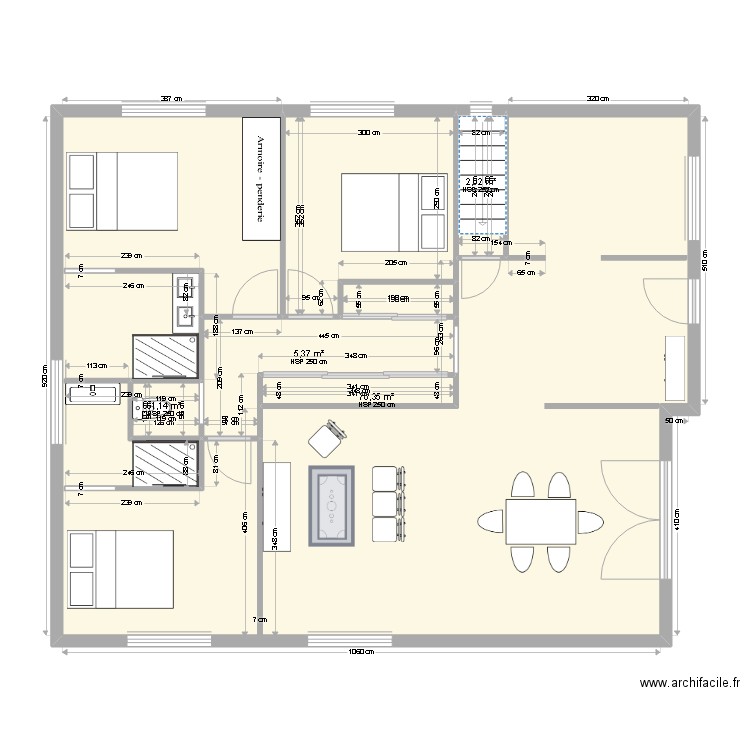 EFFIRENO CLEMENT. Plan de 7 pièces et 97 m2