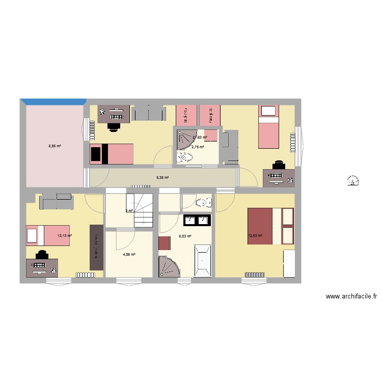 etage new. Plan de 0 pièce et 0 m2