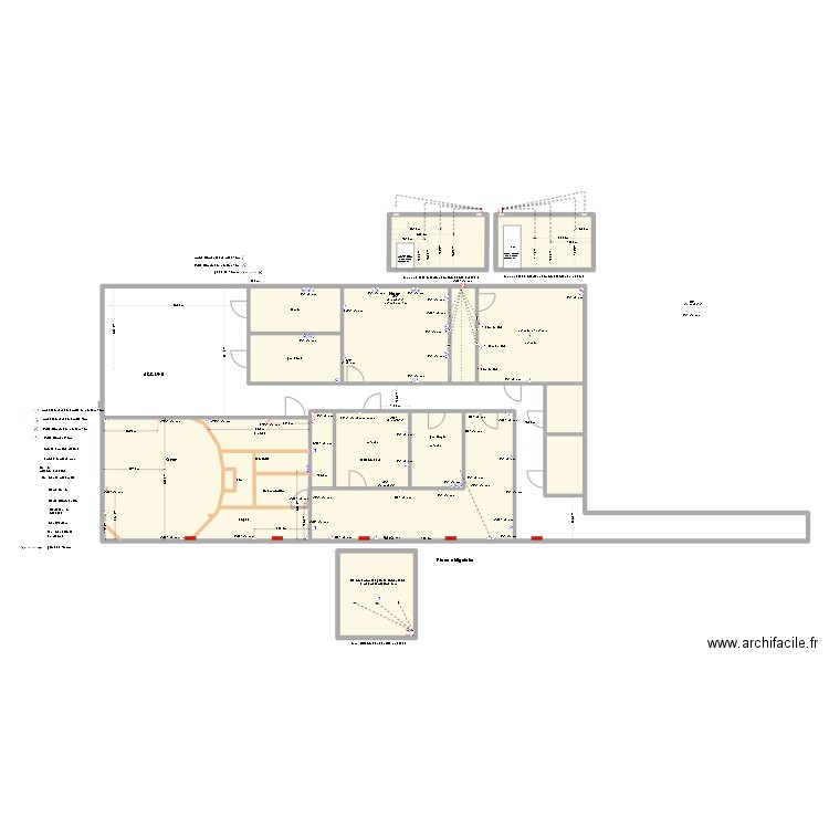 Angoulême-V8. Plan de 21 pièces et 229 m2