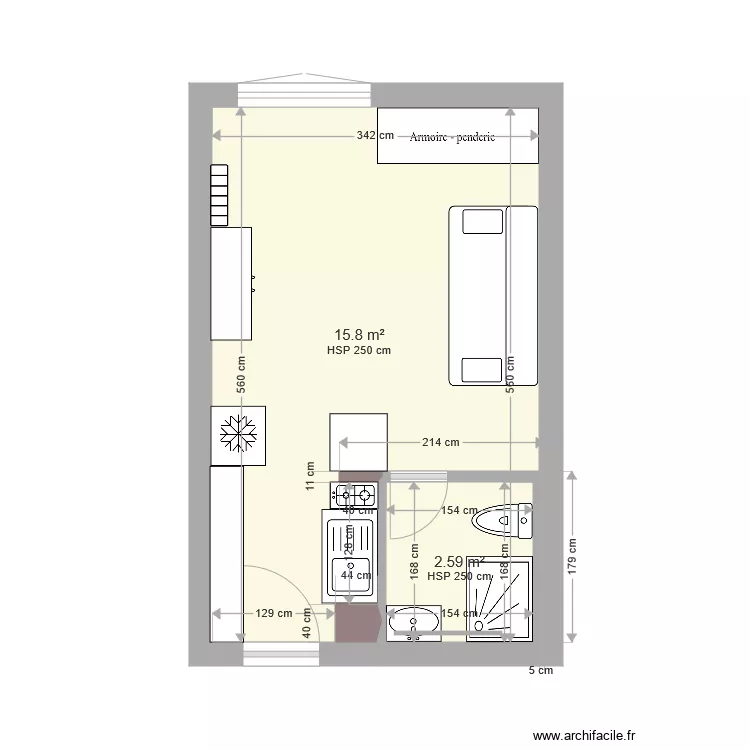 studio1. Plan de 